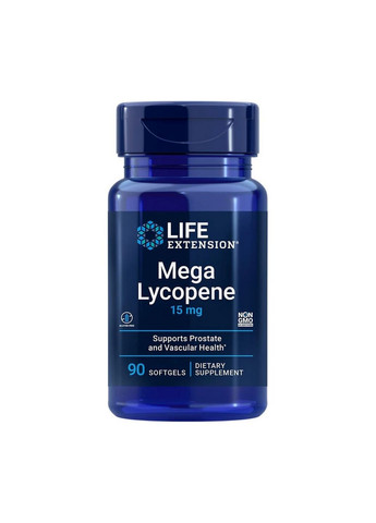 Натуральна добавка Mega Lycopene, 90 капсул Life Extension (293417642)