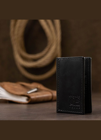 Картхолдер шкіряний для візиток 4 відділення універсальний чорний (sku_11397) No Brand (330012868)