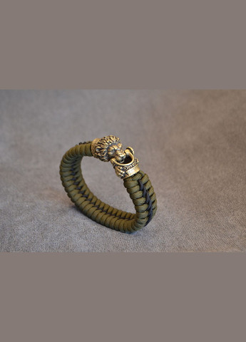 Браслет із паракорду з Львом із латуні ручного плетіння Вузличне під замовлення + брелок у подарунок No Brand (341738918)