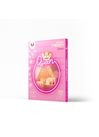 Настінний неоновий світильник-дзеркало Queen Smarti (371330798)