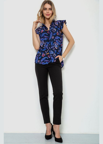 Синіти блуза з квітковим принтом, колір синій, 244r194 Calliope