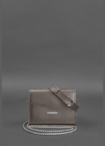 Набір жіночих шкіряних сумок Mini поясна / кроссбоді темно-бежевий (A-026702) BlankNote (327874272)