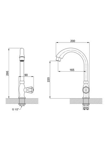 Кран на воду для кухни BW Brinex 269 (322069733)