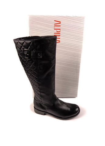 Осенние кожаные женские демисезонные сапоги, чулки Alpina