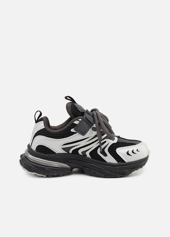 Чорні осінні кросівки для дівчинки, на пласкій підошві колір чорний цб-00274004 Kimboo