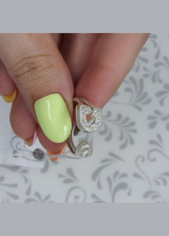 Срібна каблучка з фіанітами "Булавка" 18 No Brand (350667391)