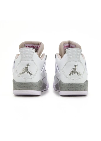 Білі літні кросівки nike air jordan 4 retro white oreo v2 найк аір джордан No Brand