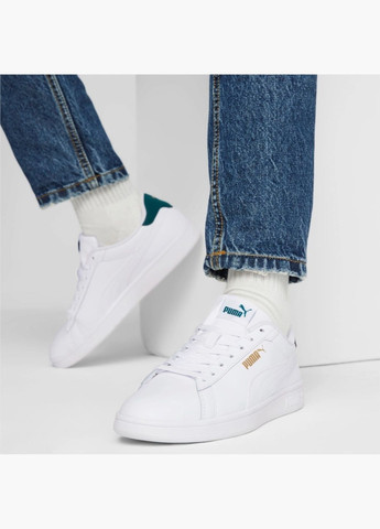 Білі всесезонні кросівки smash 3.0 l white 390987-14 Puma