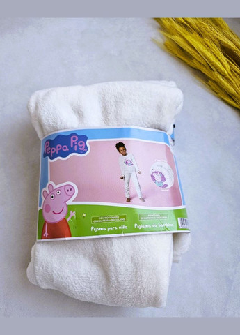 Біла зимня дитяча тепла флісова піжама для дівчинки Lupilu Піжама