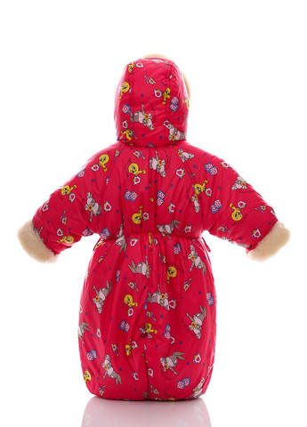 Комбінезон Трансформер на хутро для дівчинки з принтом Твіті малиновий 86 см (50736) BABYKROHA (297197514)