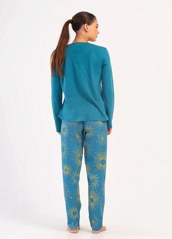 Бірюзова зимня піжама жіноча Vienetta