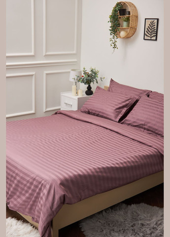 Комплект постельного белья евро 200х220 наволочки 4х70х70 Satin Stripe (MS-820000539) Moon&Star Garnet (284416427)