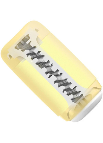 Мастурбатор PUFFY Custard Yellow, ультрам'який матеріал, багаторазовий, наскрізний Tenga (315048331)