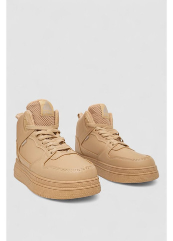 Темно-бежевые кроссовки женские зимние на меху, 248rbb13 Ager