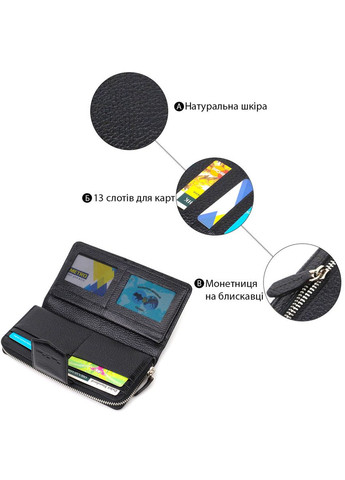 Кожаный женский кошелек с блоком для карт и документов 21955 Tony Bellucci (329147685)