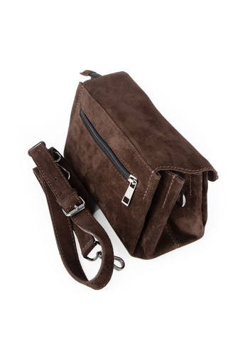 Сумка жіноча замшева коричнева Невада S502 кросбоді на 3 відділення HandyCover (346894073)