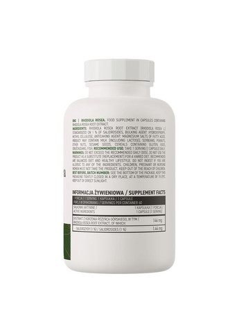 Экстракт родиолы розовой Vege Rhodiola Rosea, 60 капсул для уменьшения стресса Ostrovit (324420409)