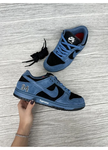 Цветные летние кроссовки nike supreme sb dunk low ocean fog найк сб данк No Brand