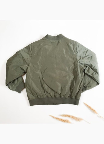 Оливковая (хаки) куртка-бомбер 116 см хаки артикул л499 Zara