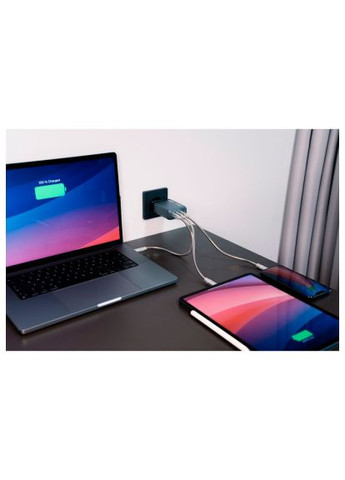 Зарядний пристрій GaN 100 W 4 ports (2xUSB-C-100 W,USB-C 65 W /USB-A -3.0) (32202) Verbatim GaN 100 W 4 ports (2xUSB-C-100 W, USB-C 65 W /USB-A (369880424)