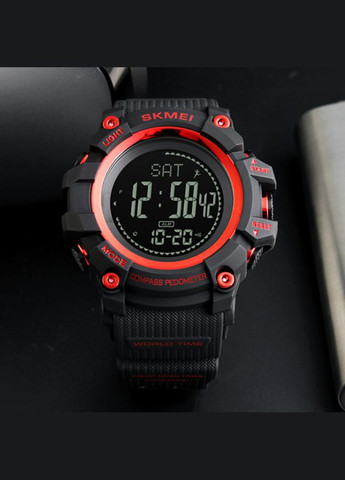 1356RD Black-Red + Compass SALE электронный спортивный, армейский Skmei (324088701)