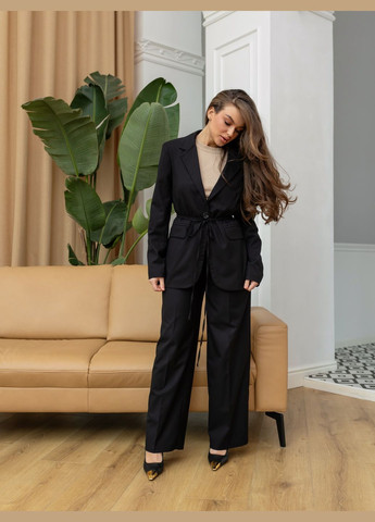 Черный женский пиджак Larionoff однотонный - всесезон