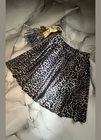 Черно-белая юбка дикая гепард No Brand