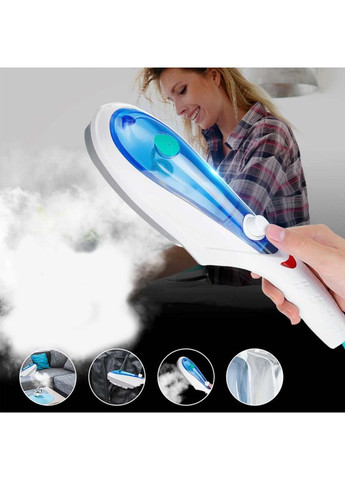 Портативний універсальний ручний відпарювач щітка для одягу та дому Steam Brush Білий No Brand (354226825)