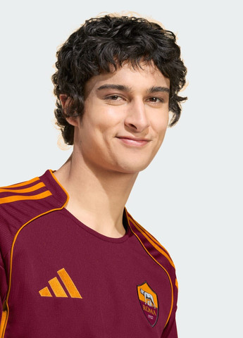 Бордовый демисезонный спортивный лонгслив adidas с логотипом