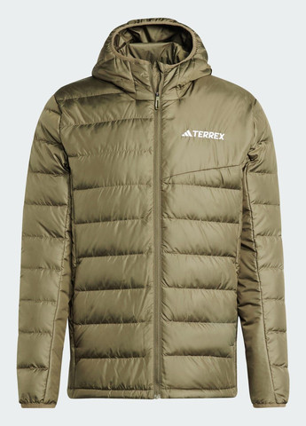 Зелена демісезонна пуховик terrex multi light down adidas