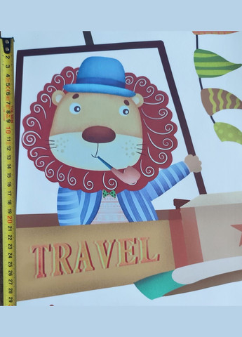 Вінілові наклейки на стіну Звірі на літаку (лист 60 х 90 см) Б438-13 BRUP (302319125)