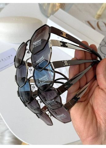 Очки брендовые с металлической оправой на лицо среднее. Солнцезащитные очки с Polarized No Brand (370975322)