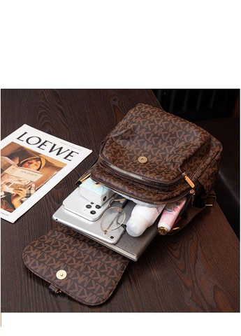 Женский коричневый рюкзак с кулоном D КиП (297669705)