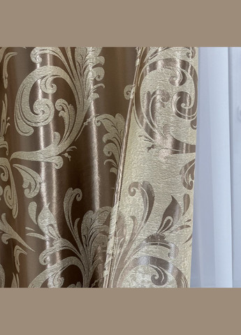 Готовый комплект штор (2шт) блекаут софт кофейного цвета 150х270см No Brand (323014108)