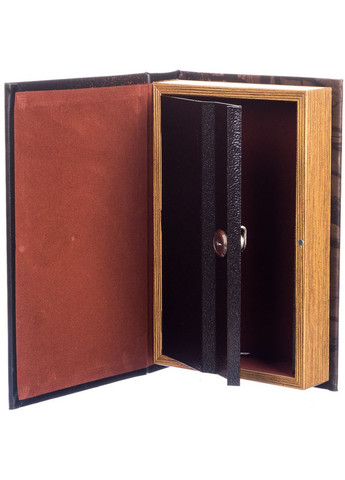 Шкатулка книга сейф металлическая с двумя ключами Сова 26х17х5 см 014UE отделка кожзам Veronese (346532257)