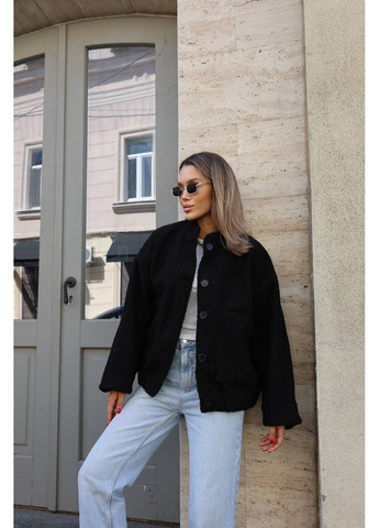 Женский бомбер оверсайз с баранкой Україна на пуговицах (360548506)