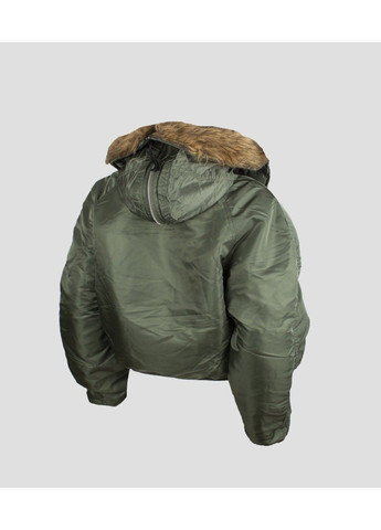 Зеленая зимняя куртка бомбер h.p.s. No Brand