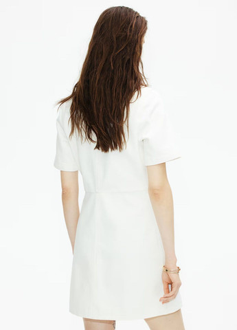 Білий джинсова сукня H&M однотонна