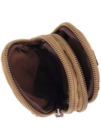 Вертикальная сумка-чехол на пояс с металлическим карабином из текстиля 22227 Vintage (329150064)