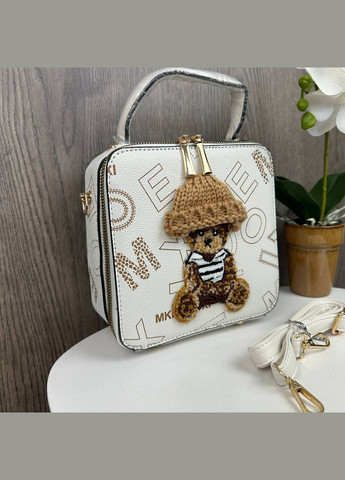 Дитяча сумочка маленька з ведмедиком міні сумка для дівчаток з ведмедем біла Bear (345742185)