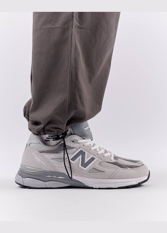 Серые демисезонные кроссовки мужские, вьетнам New Balance 990 Light Grey