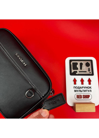 Чоловіча Борсетка crossbody чорна стильна Сумка Коуч через плече Чоловічий месенджер No Brand (367165782)