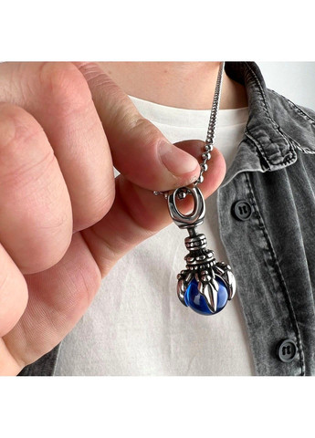 Готичний панк кулон з синьою кульою з медичної сталі PS-092 No Brand (299340147)