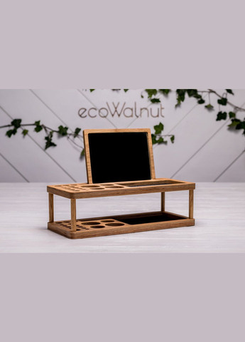 Женская подставка «Beauty Station с большим зеркалом» Удобное место для макияжа и хранение косметики EcoWalnut (294052416)