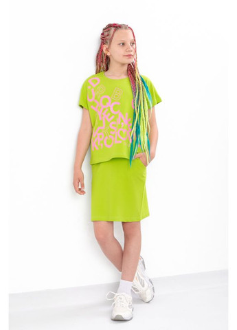 Зелений літній комплект для дівчинки (підлітковий) (p-5926) Носи своє