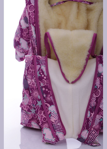 Комбінезон для дівчинки Трансформер на холлофайбері з принтом зірочок Євро рожевий 80 см (36243) BABYKROHA (297197731)