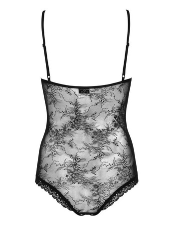 Черный демисезонный боди с вырезом бикини slevika Obsessive