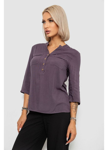 Серая блуза однотонная,, 230r97-2 Ager