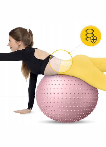 Мяч для фитнеса (фитбол) 65 см массажный Anti-Burst Pink () 4FIZJO P-5905973400220 (345714805)