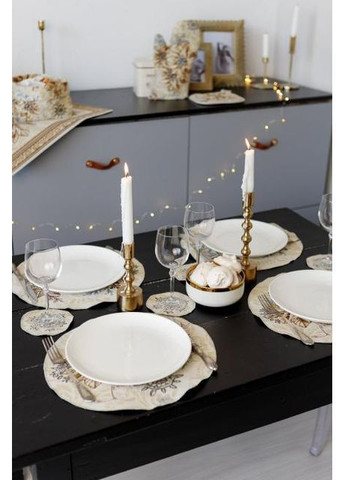 Салфетка Золотой праздник 35 см Разноцветный Прованс (372600495)